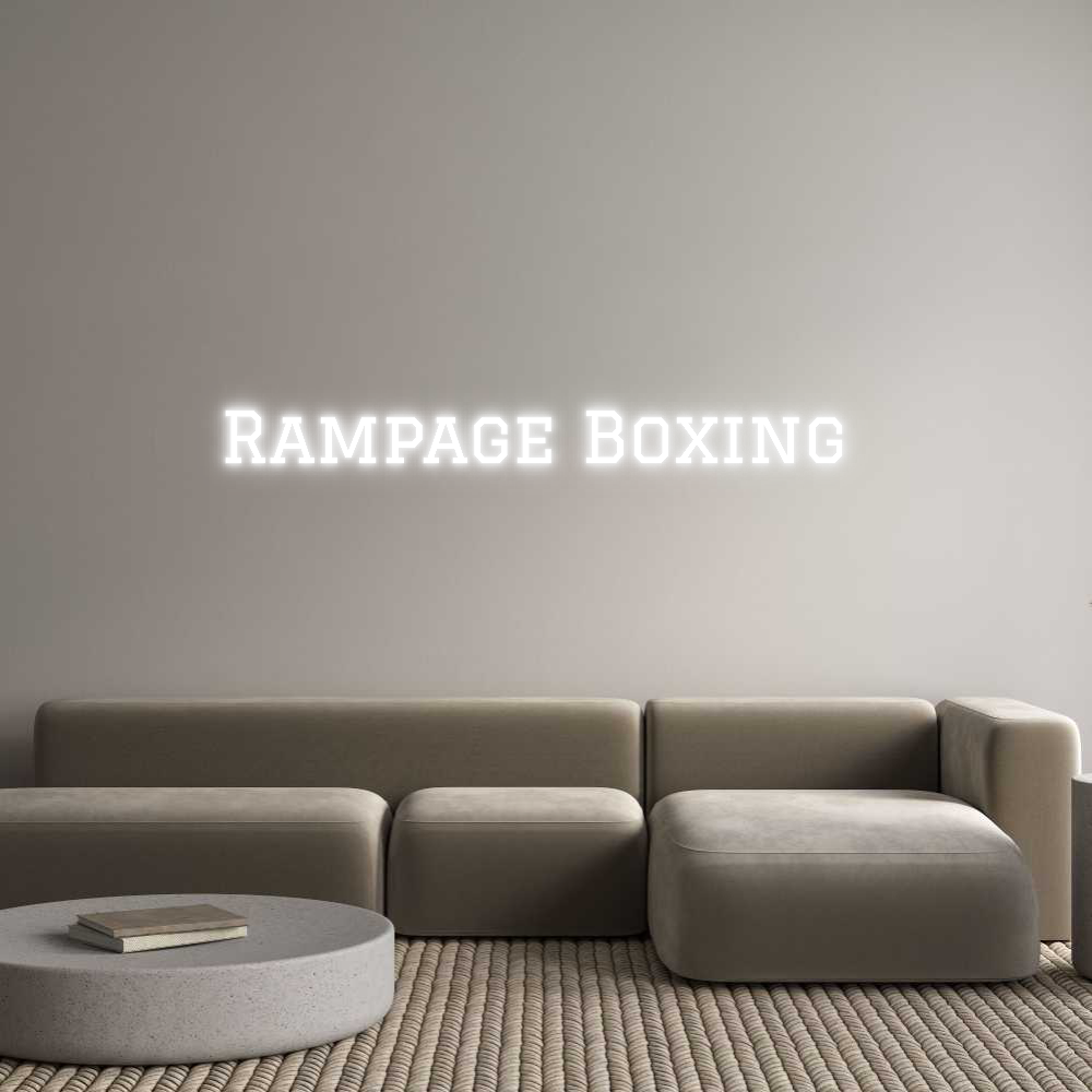 Custom Neon Text - Rampage Boxing