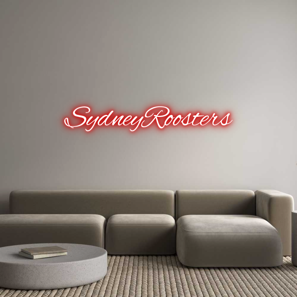 Custom Neon Text- SydneyRoosters