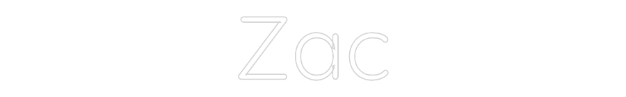 Custom Neon Text - Zac