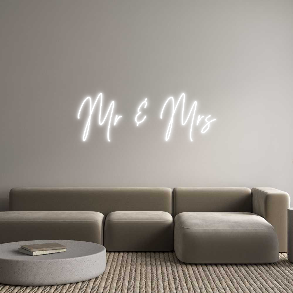 Custom Neon Text - Mr & Mrs