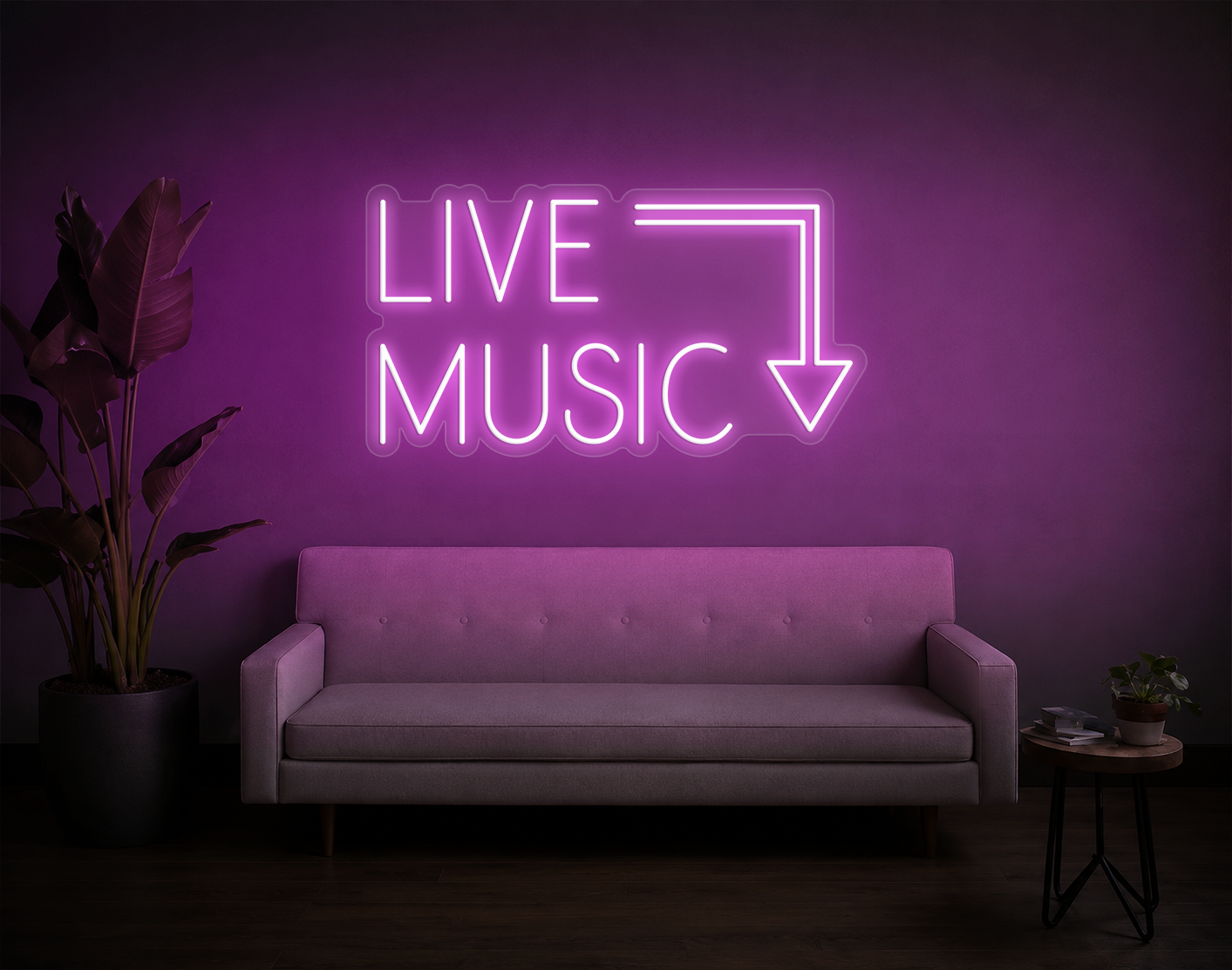 Live Music LED Neon Sign
