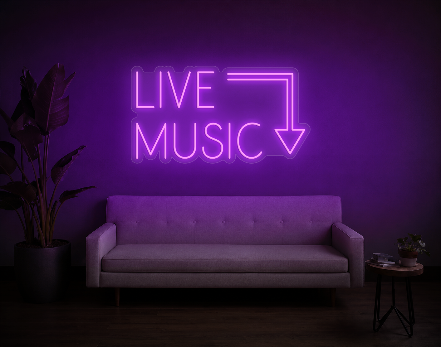 Live Music LED Neon Sign