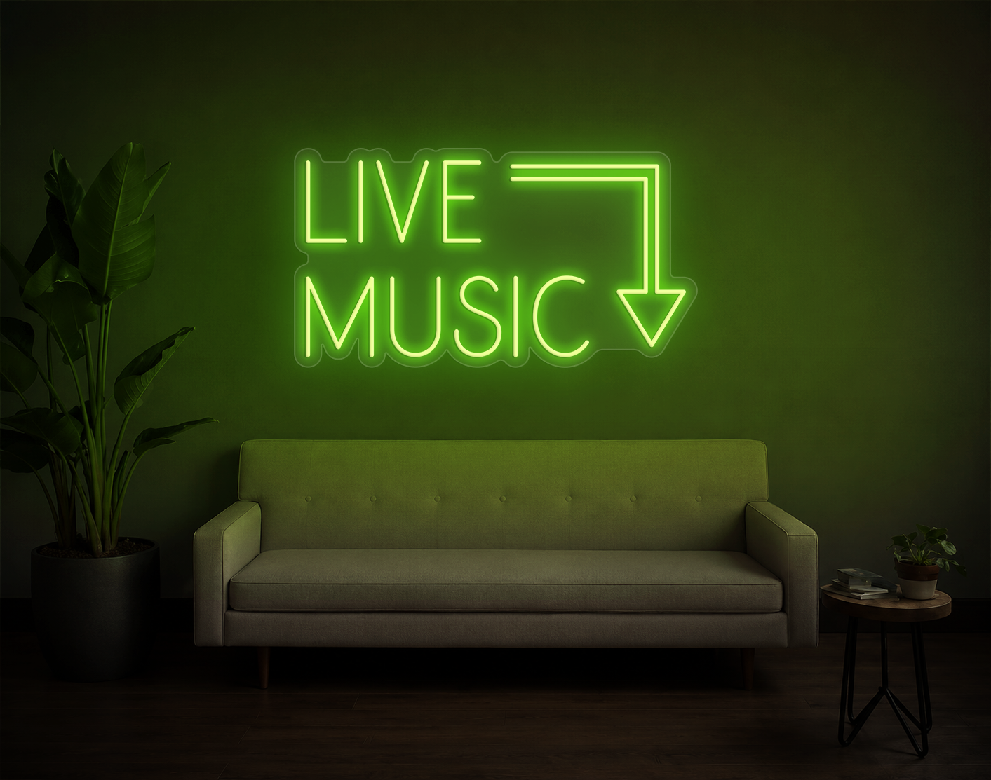 Live Music LED Neon Sign