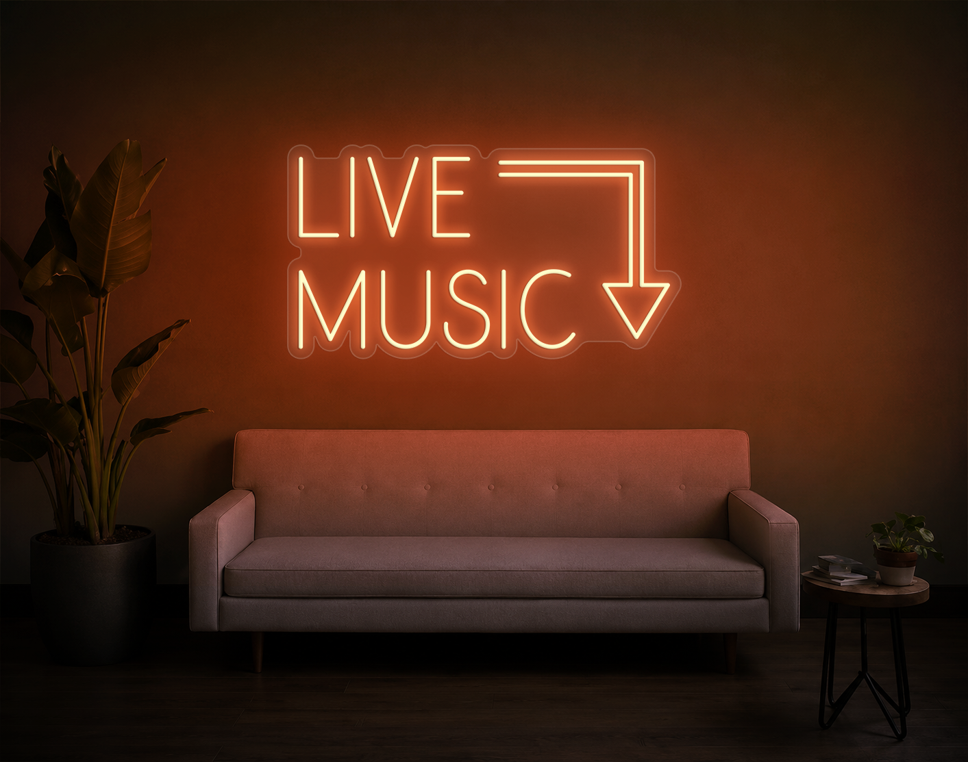 Live Music LED Neon Sign