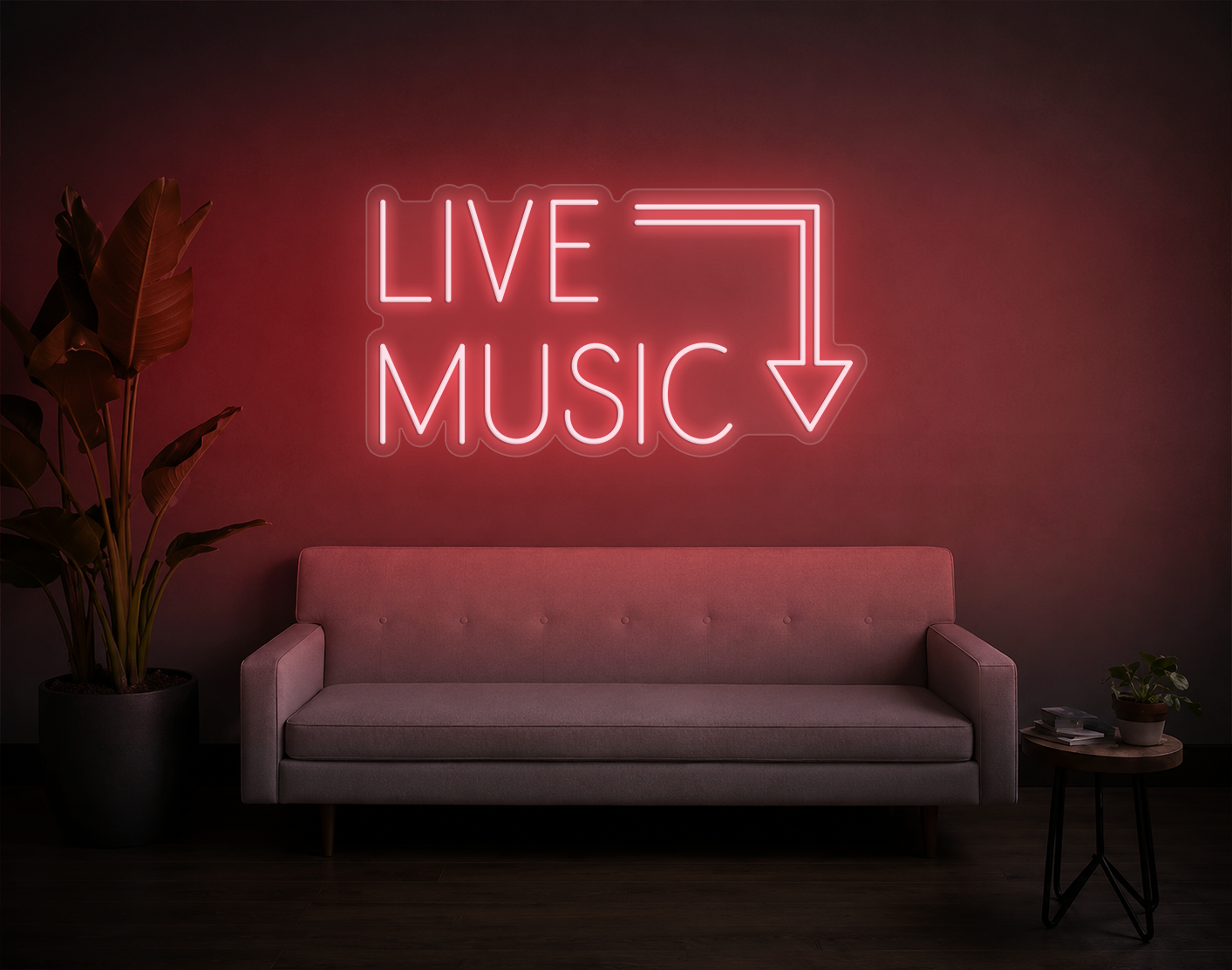 Live Music LED Neon Sign