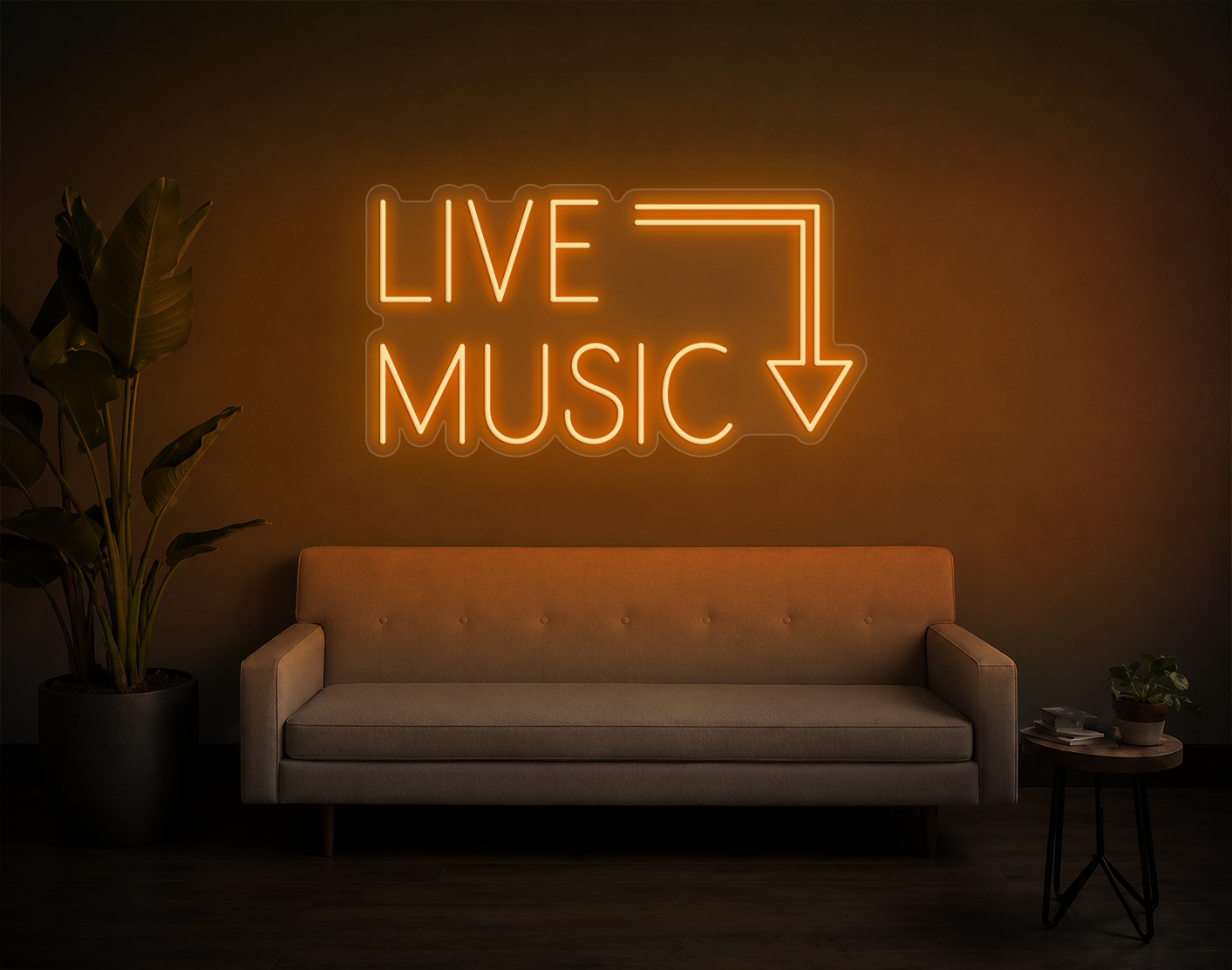 Live Music LED Neon Sign