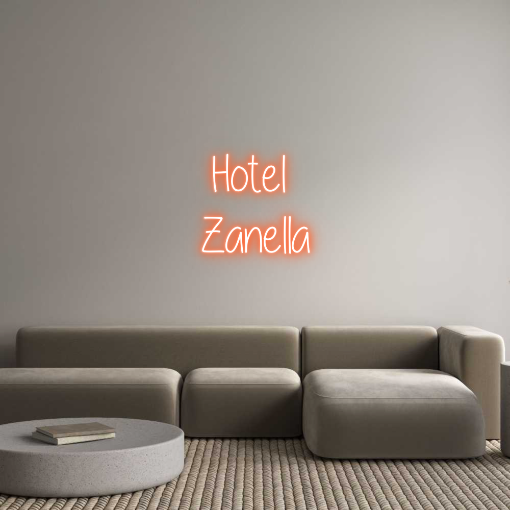Custom Neon Text - Hotel 
Zanella