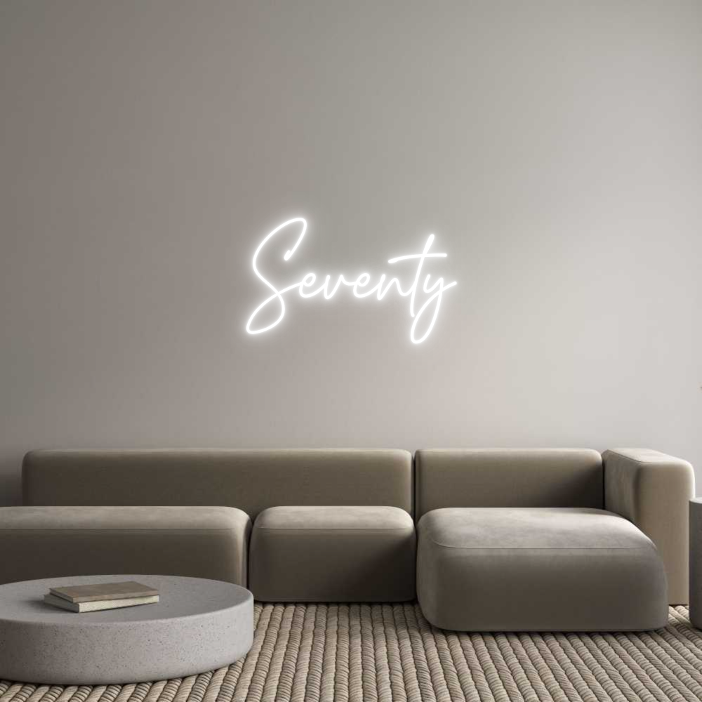 Custom Neon Text - Seventy