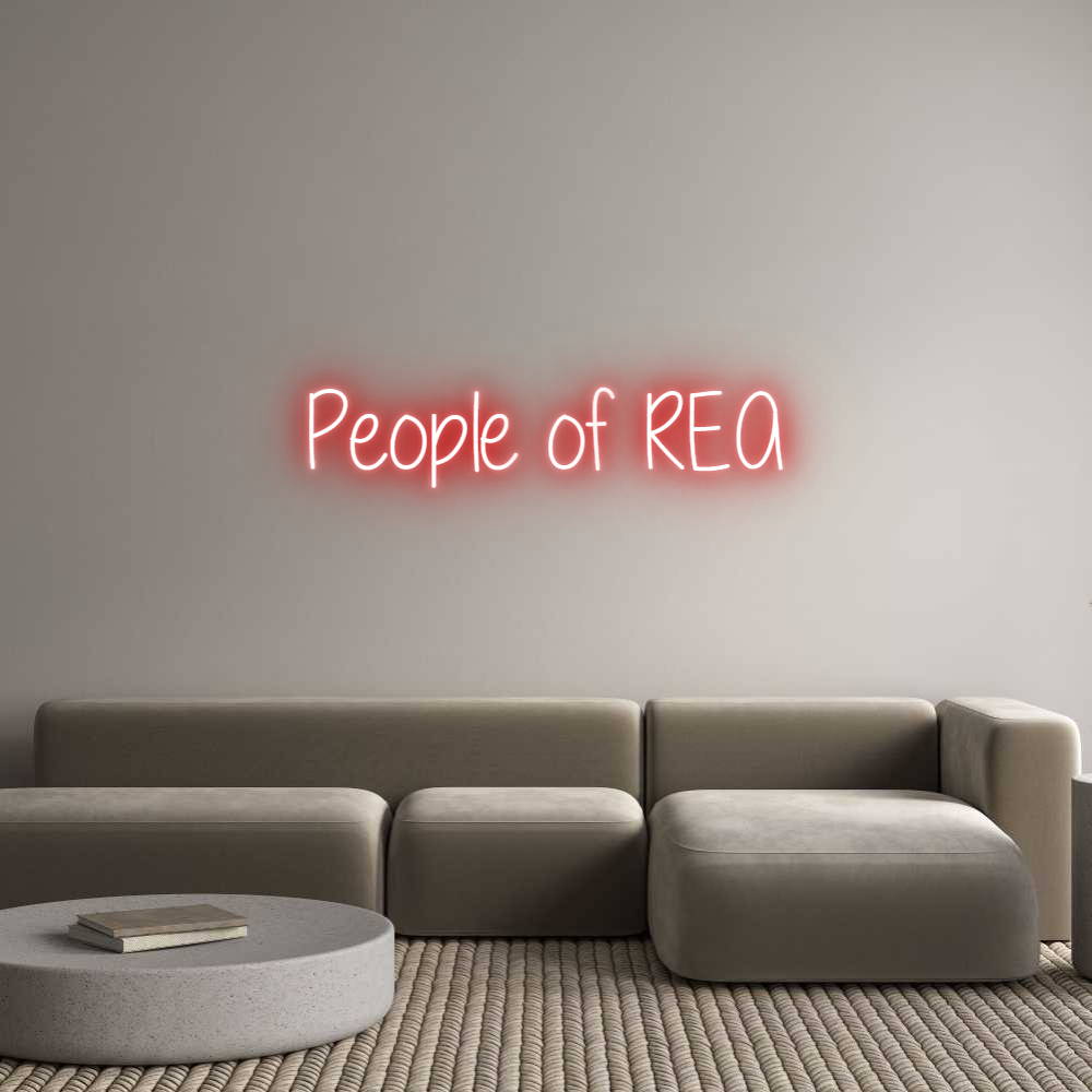 Custom Neon Text - People of REA
