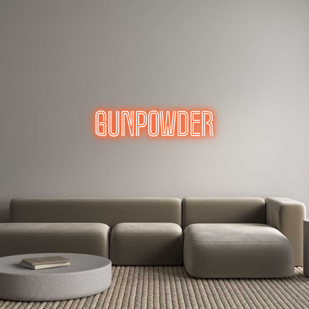 Custom Neon Text - GUNPOWDER