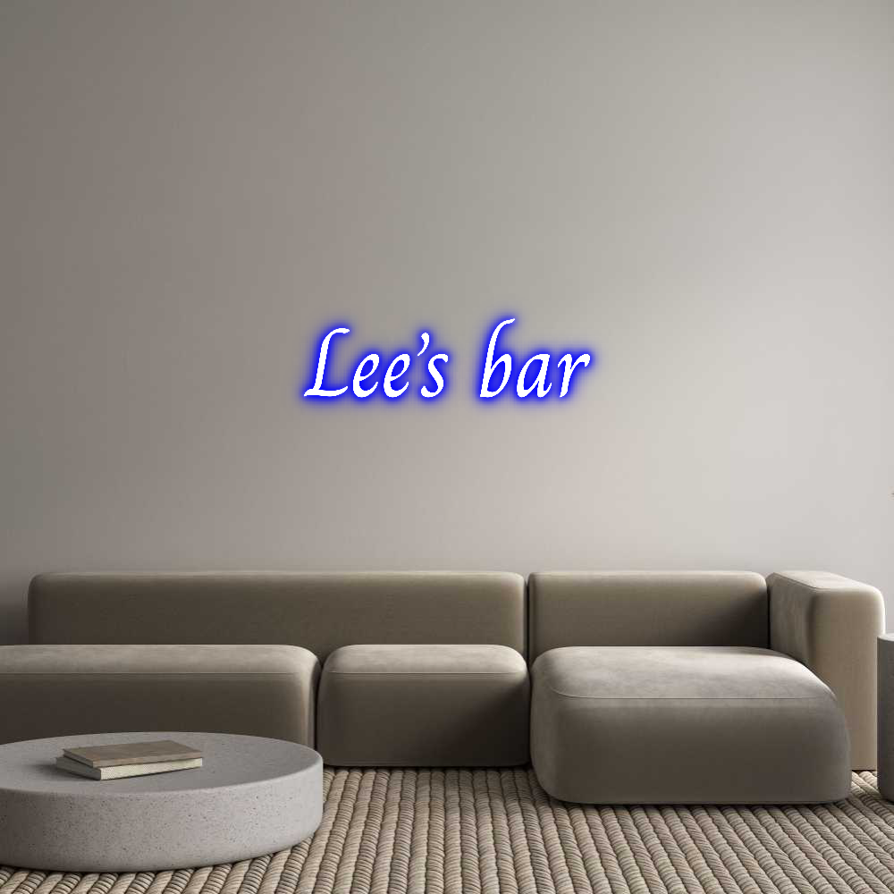Custom Neon Text - Lee’s bar