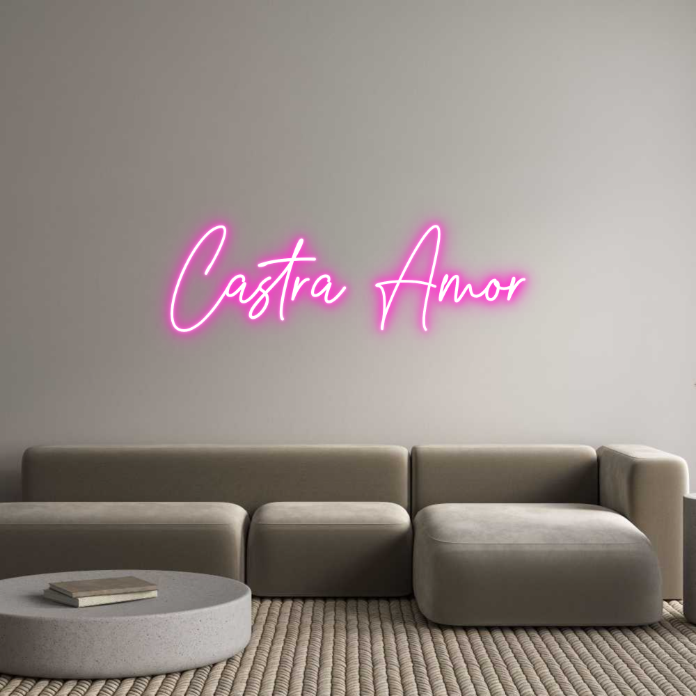 Custom Neon Text - Castra Amor