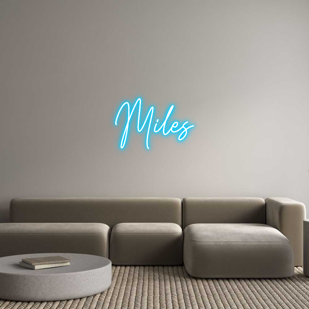 Custom Neon Text - Miles