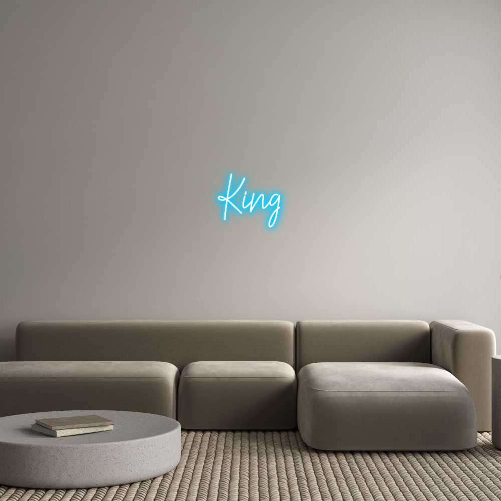 Custom Neon Text - King
