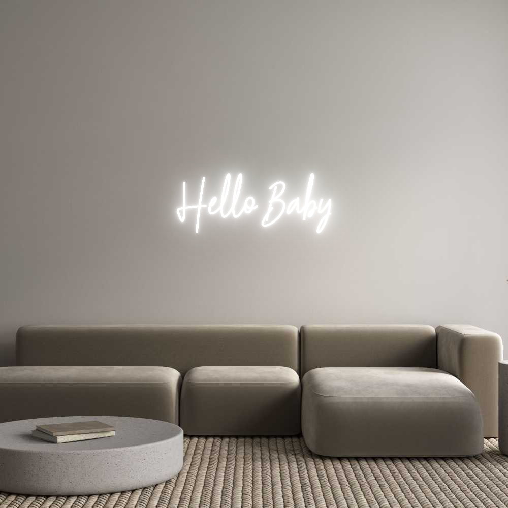 Custom Neon Text - Hello Baby