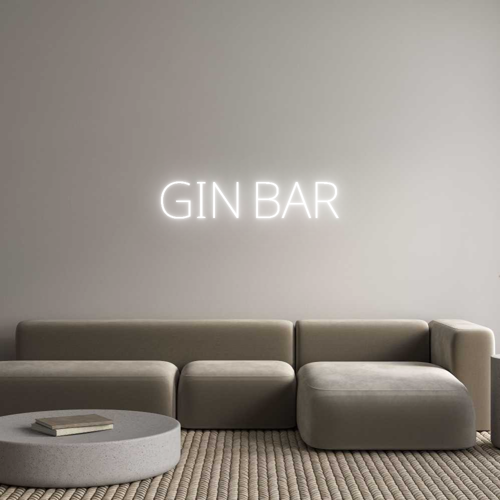Custom Neon Text - GIN BAR