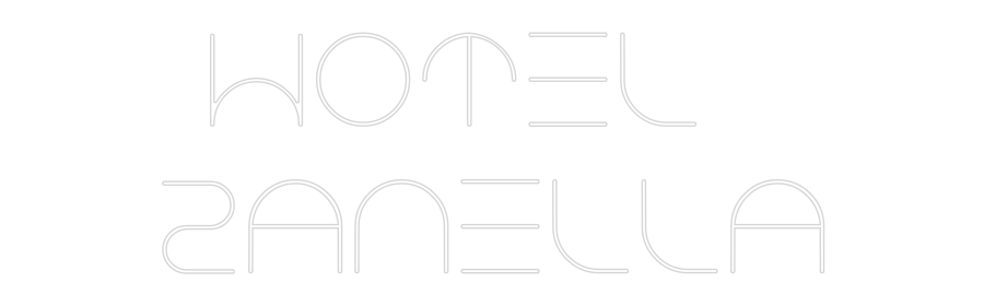 Custom Neon Text - Hotel 
Zanella