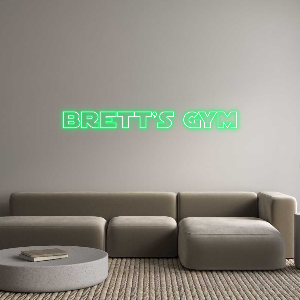 Custom Neon Text - Brett’s Gym