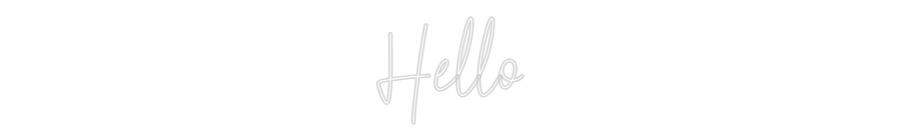 Custom Neon Text - Hello