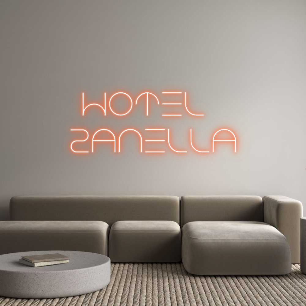 Custom Neon Text - Hotel 
Zanella