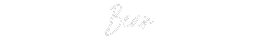 Custom Neon Text - Bear
