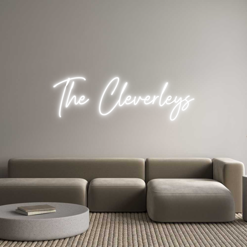Custom Neon Text - The Cleverleys