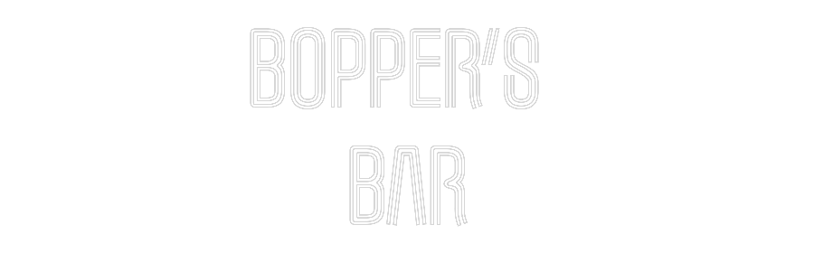 Custom Neon Text - Bopper’s 
Bar