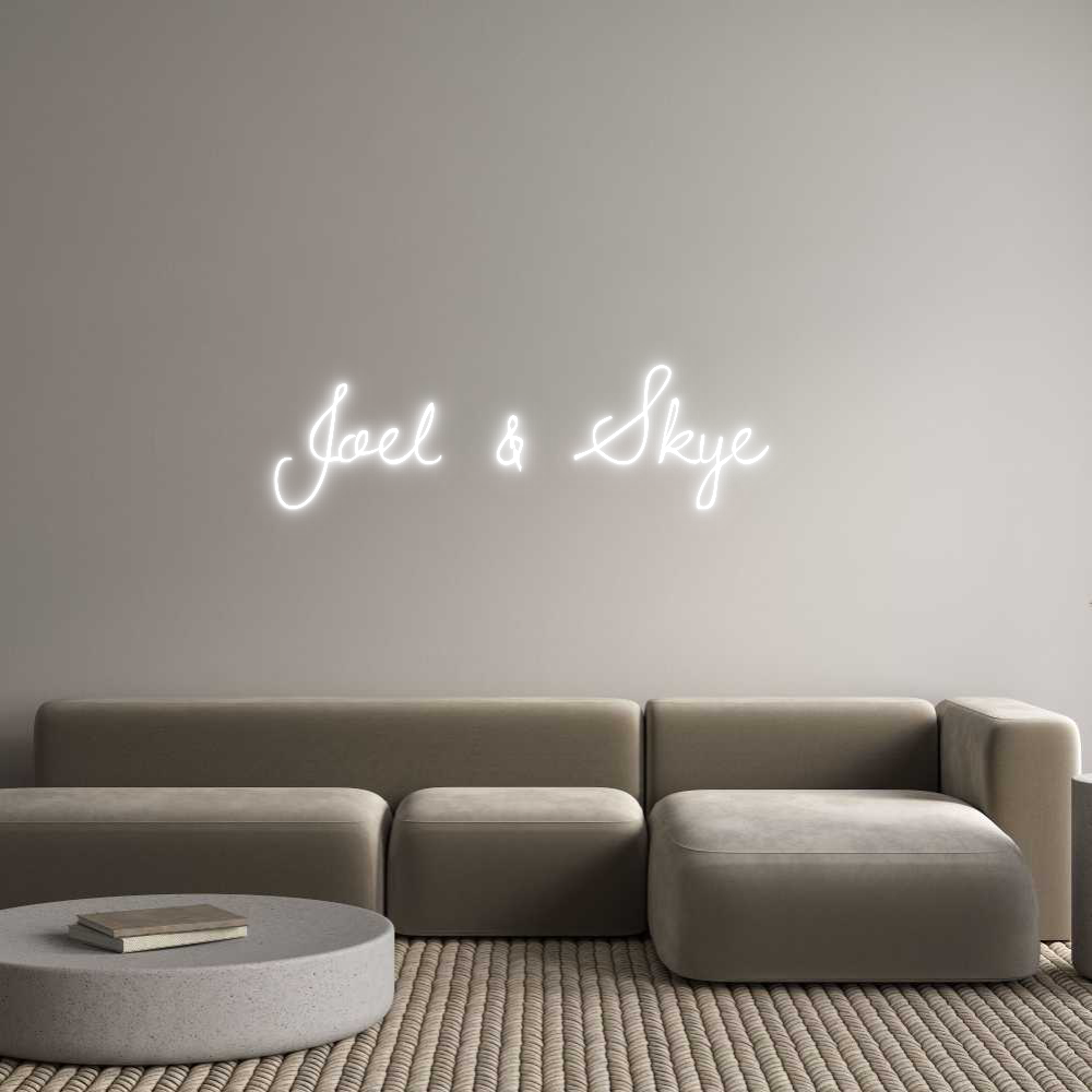 Custom Neon Text- Joel & Skye