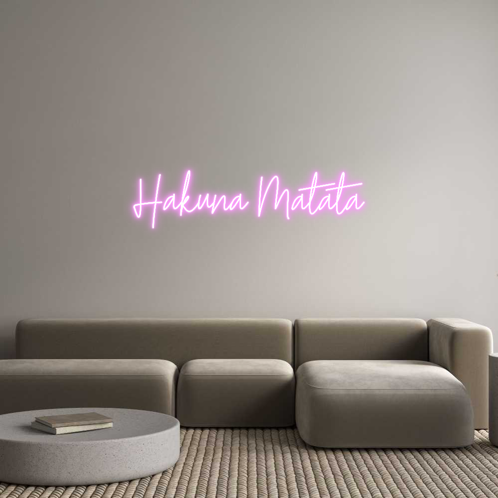 Custom Neon Text - Hakuna Matata