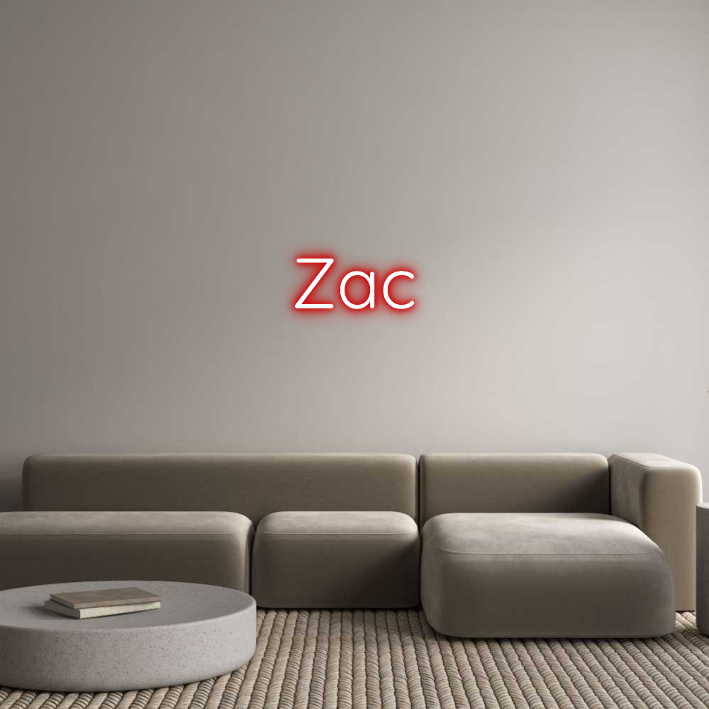 Custom Neon Text - Zac