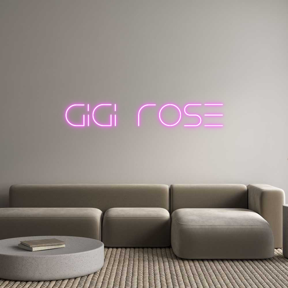 Custom Neon Text - Gigi Rose