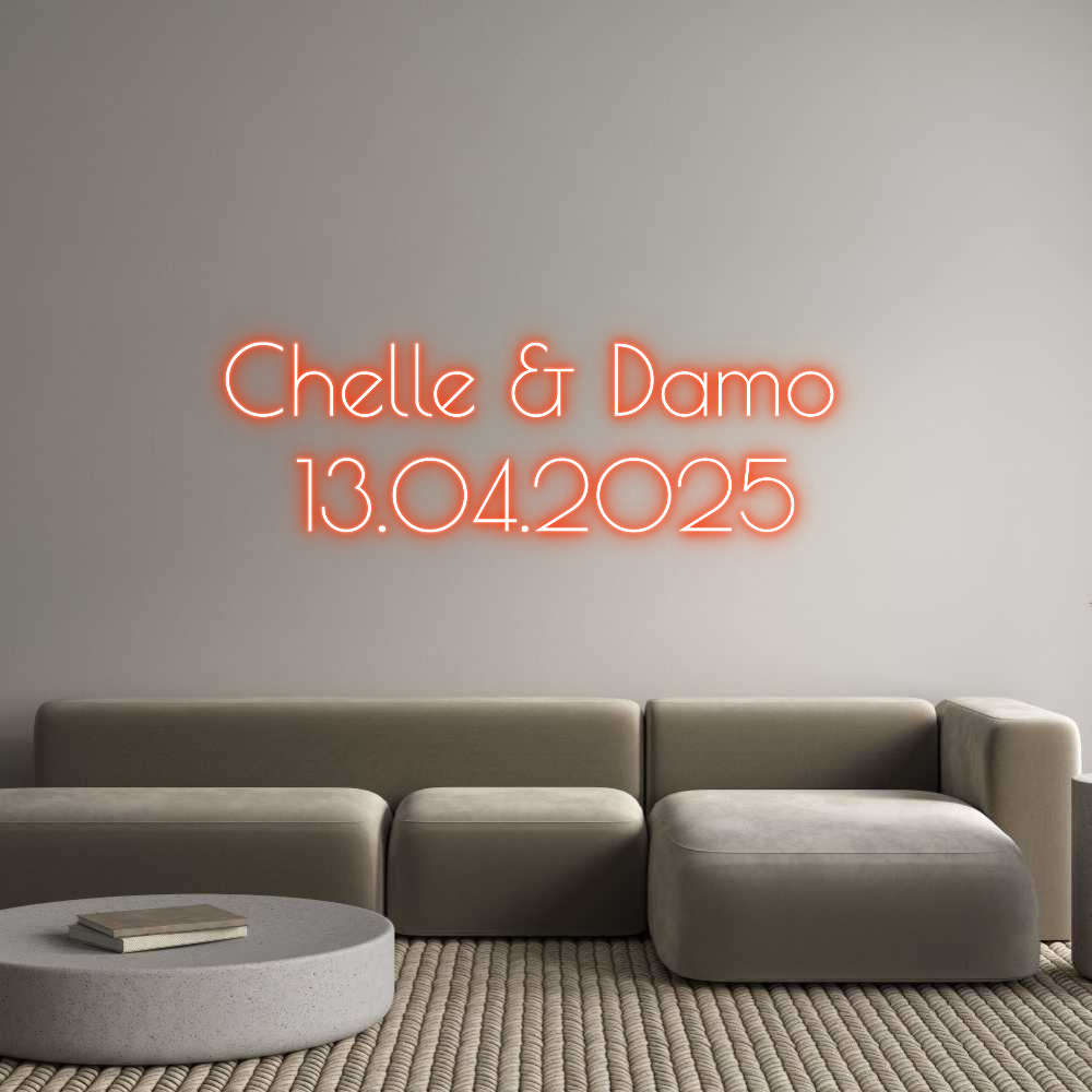 Custom Neon Text - Chelle & Damo...