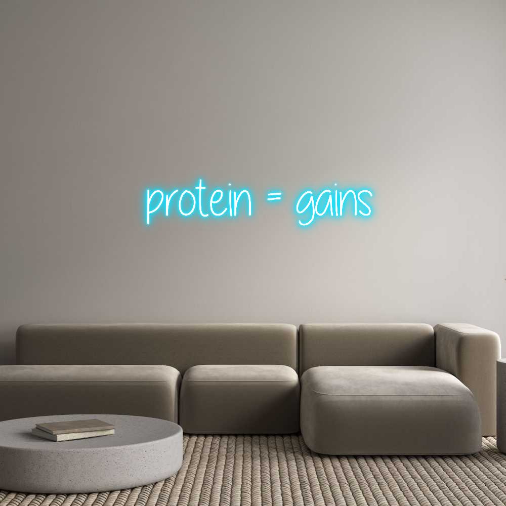 Custom Neon Text-  protein = ga...