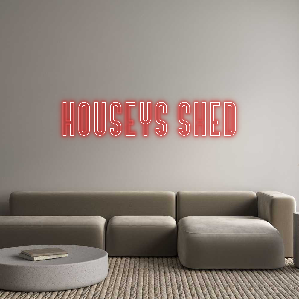 Custom Neon Text - Houseys SHED