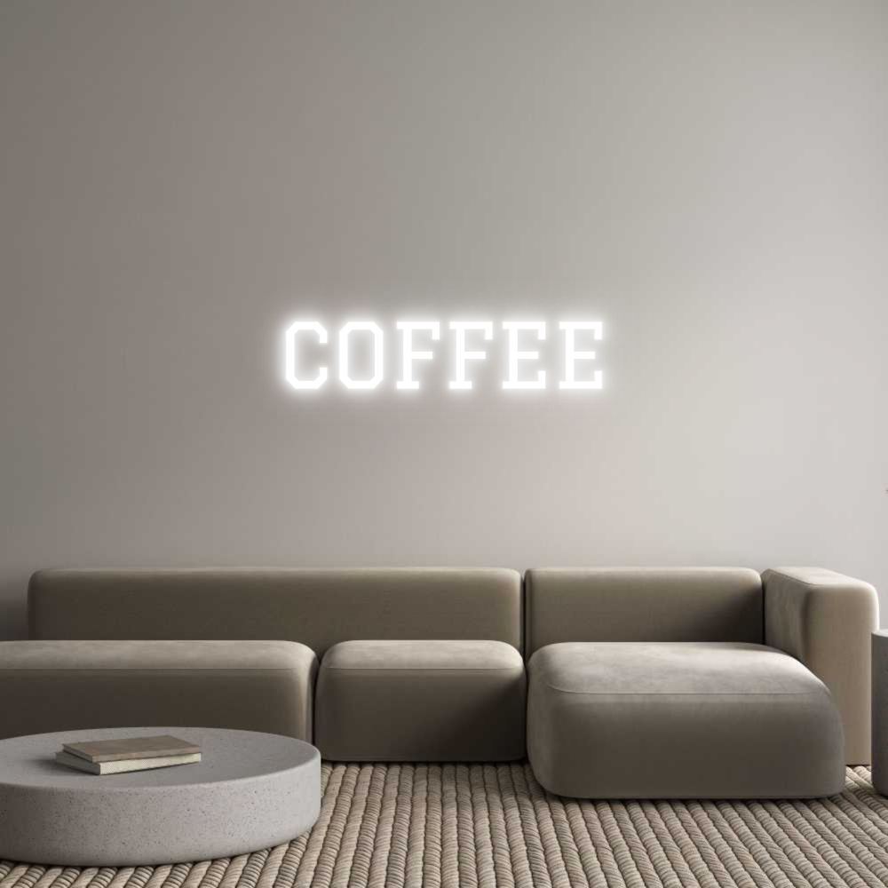 Custom Neon Text - COFFEE