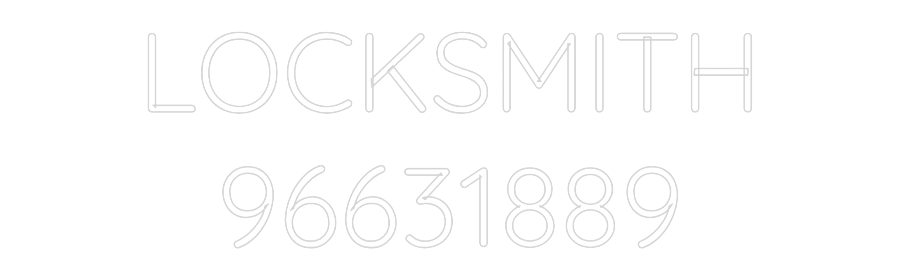 Custom Neon Text - LOCKSMITH
96...