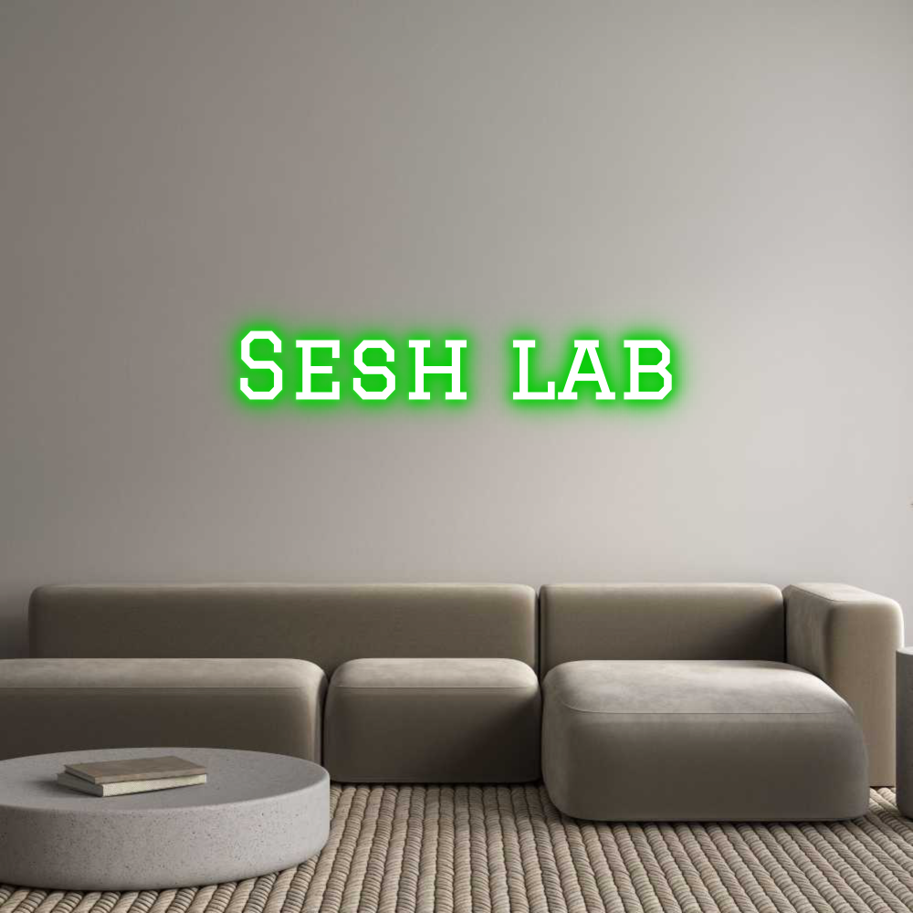Custom Neon Text - Sesh lab