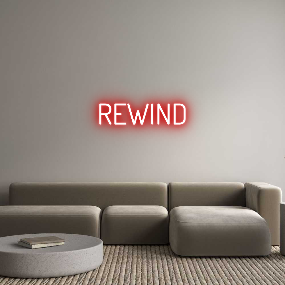 Custom Neon Text - REWIND