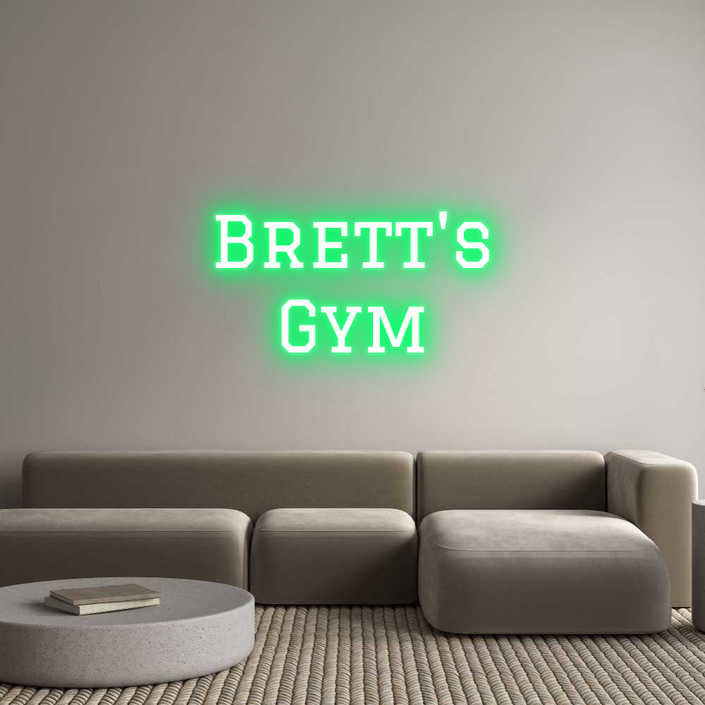 Custom Neon Text - Brett's
Gym