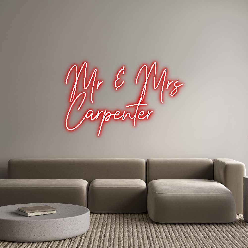 Custom Neon Text- Mr & Mrs
Car...