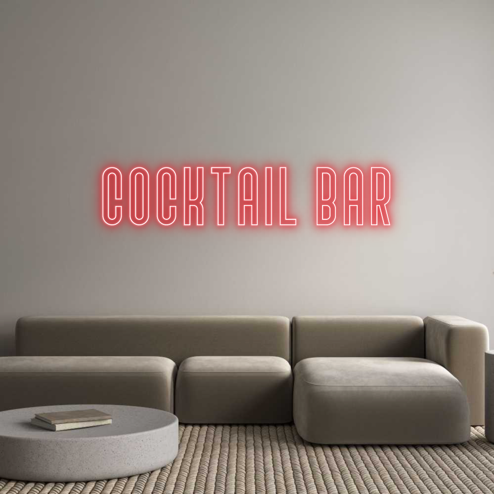 Custom Neon Text- COCKTAIL BAR