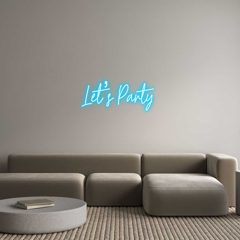 Custom Neon Text - Let’s Party