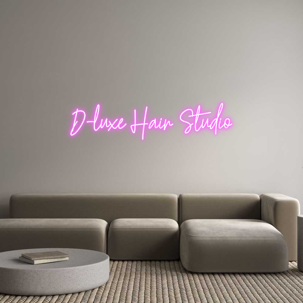 Custom Neon Text - D-luxe Hair S...