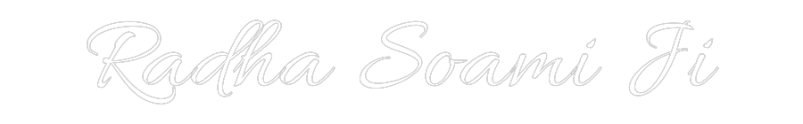 Custom Neon Text - Radha Soami Ji