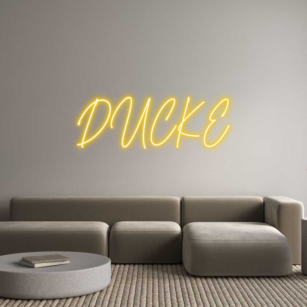 Custom Neon Text - DUCKE