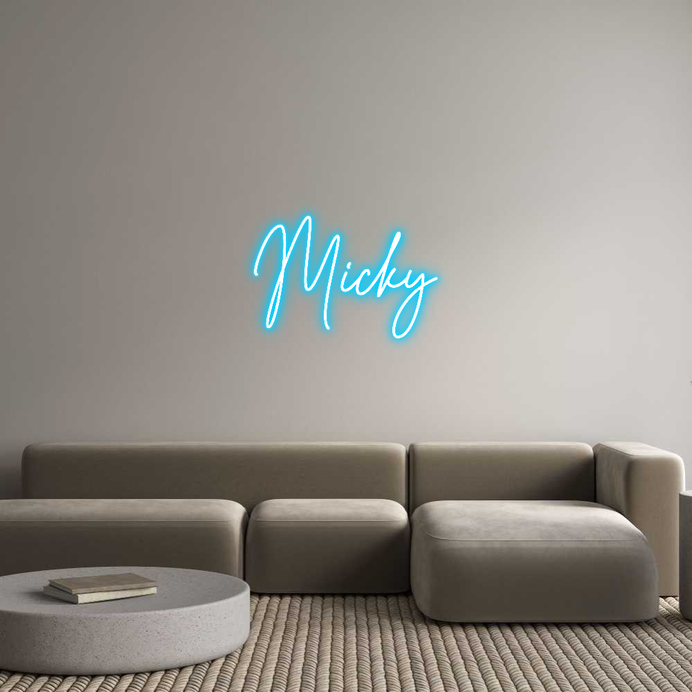 Custom Neon Text - Micky