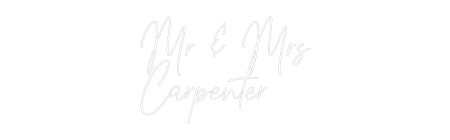 Custom Neon Text- Mr & Mrs
Car...