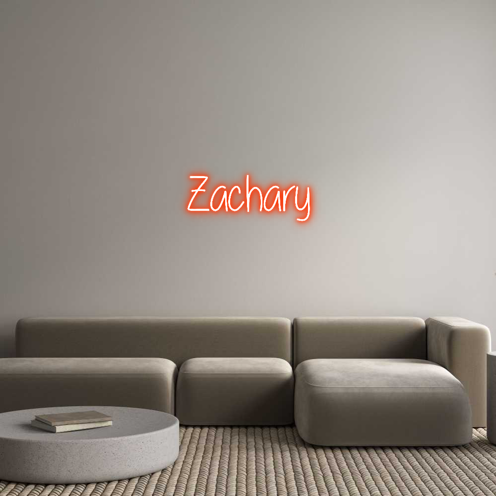 Custom Neon Text - Zachary