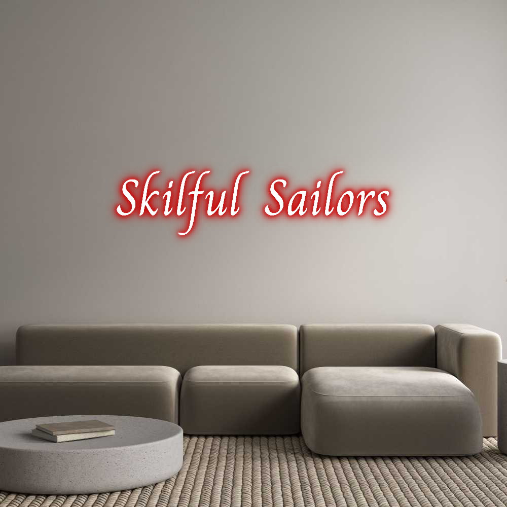 Custom Neon Text- Skilful Sailors