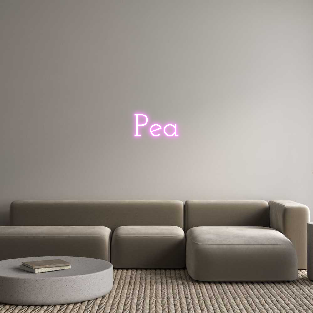 Custom Neon Text - Pea